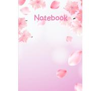 Pink Flowers with Pink Background A4 Lined Notebook / Journal
