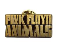 Pink Floyd Animals Gold Text Logo Pin Badge One Size