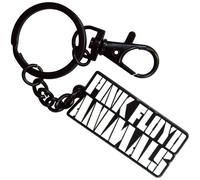 Pink Floyd Animals Mono Text Logo Keyring Keychain in Black Pink Floyd Black One Size