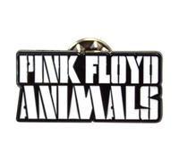 Pink Floyd Animals Mono Text Logo Pin Badge in Black Pink Floyd Black One Size