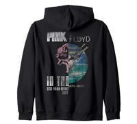 Pink Floyd Animals Wish You Were Here Splice Distressed Rock Zip Hoodie