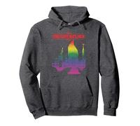 Pink Floyd Bright Relics Pullover Hoodie, Adult Unisex, Dark Heather Grey, XX-Large