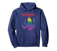 Pink Floyd Bright Relics Pullover Hoodie, Adult Unisex, Navy Blue, Medium