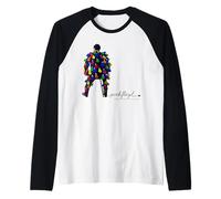 Pink Floyd Colorful Light Bulb Man Pink Floyd Raglan Baseball Tee