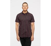 Pink Floyd Courier Pattern Repeat Casual Shirt in Black | Size: 2XL Pink Floyd Black 2XL