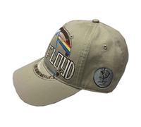 Pink Floyd Dark Side Of The Moon Album Distressed Strapback Baseball Cap in Light Sand Pink Floyd Light Sand One Size