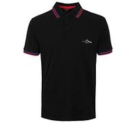 (M, Black) Pink Floyd Polo Shirt Dark Side of the Moon Prism Logo new Official Unisex