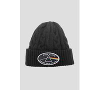 Pink Floyd Dark Side Of The Moon White Border Cable Knit Beanie Hat in Black Pink Floyd Black One Size