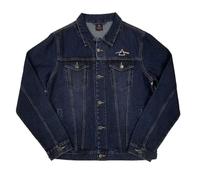 Pink Floyd Denim Jacket Dark Side of the Moon Band Logo Official Unisex Blue Small