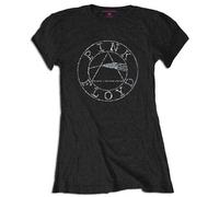 Pink Floyd Diamante Circle Band Logo Skinny Fit T Shirt XL Black