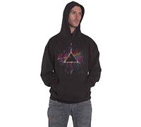 Pink Floyd - Felpa # L Black Unisex # Dark Side of the Moon Pink Splatter