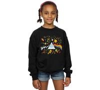 Pink Floyd Girl's Miro 70s Prism Sweatshirt in Black | Size: 3-4 Years Pink Floyd Black 3-4 Years