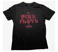 Pink Floyd In Concert Puff Print Logo T-Shirt in Black | Size: 2XL Pink Floyd Black 2XL