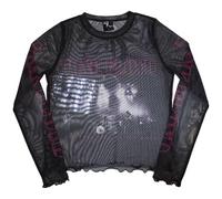 Pink Floyd Live in Concert Long Sleeve Mesh Crop Top XXL Black
