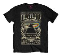 Pink Floyd Men's Carnegie Hall Poster T-Shirt in Black | Size: XS Pink Floyd Black XS