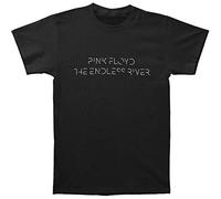Pink Floyd Men's Endless River Logo Short Sleeve T-Shirt, Black, Large