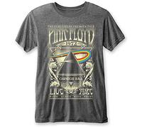 Pink Floyd Men's Fashion Tee: Carnegie Hall With Burn Out Finishing (Large)