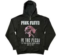 Pink Floyd Men's In The Flesh Full Zip Hoodie in Black | Size: 2XL Pink Floyd Black 2XL