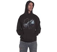 Pink Floyd Men's Machine Greeting Blue Hoodie, Black (Black Black), Large (Size:Large)