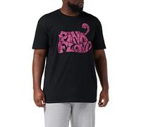 Pink Floyd Men's Swirl Logo Short Sleeve T-Shirt, Black, Large