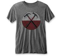 Pink Floyd Mens Tshirt -S- The Wall Hammers Grey
