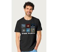 Pink Floyd Men's Various Album Artwork T-Shirt in Black | Size: XL Pink Floyd Black XL