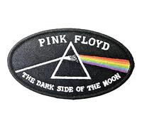 Pink Floyd Patch Dark Side Of The Moon Oval Black Border Black