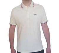 Pink Floyd Polo Shirt Dark Side of The Moon Prism Logo Official Mens Natural L White