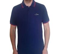 Pink Floyd Polo Shirt Dark Side of the Moon Prism Official Mens Navy Blue