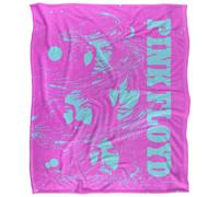 Pink Floyd Silky Space Faces Supersoft Blanket Pink/blue (One Size)