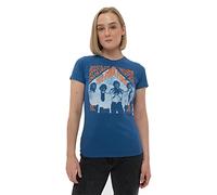 Pink Floyd T Shirt Apples and Oranges Official Womens Skinny Fit Light Blue XL