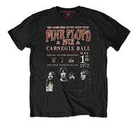 Pink Floyd T Shirt Carnegie Hall 1972 Poster Official Eco Mens Black M