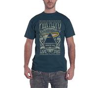PINK FLOYD T Shirt Carnegie Hall Live Poster Official Mens Denim Blue M