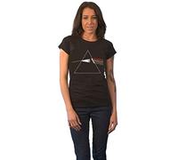 PINK FLOYD T Shirt Dark Side of The Moon Diamante Official Womens Skinny Fit L Black