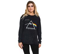 PINK FLOYD T Shirt Dark Side of The Moon Dip Dye Official Unisex Long Sleeve L Black