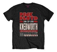 PINK FLOYD T Shirt Knebworth 1990 Ticket Red Band Logo Official Black XL