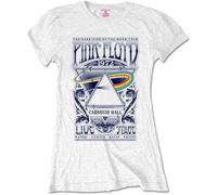 Pink Floyd - T-Shirt # S Ladies White # Carnegie Hall Poster