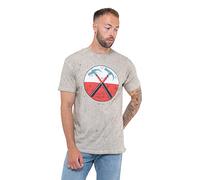 PINK FLOYD T Shirt The Wall Hammers Logo Official Mens Snow Wash Sand XL