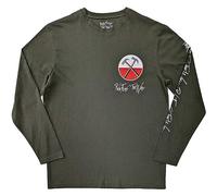 Pink Floyd T Shirt The Wall Hammers Logo Official Unisex Green Long Sleeve L