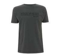Pink Floyd T Shirt Wish You were Here Lyrics We're just Two Lost Souls Swimming in a Fish Bowl Song Quote Band gig Music Lyric (Large, Grey)
