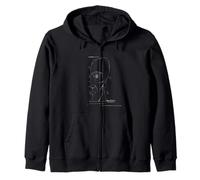 Pink Floyd The Division Bell Blueprint Head Diagram Zip Hoodie