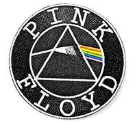 Rock Off Trade Patch - Pink Floyd Circle Logo - Dark Side of the Moon - Black - Iron-on