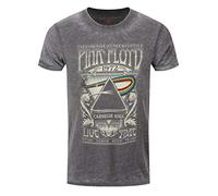 PINK FLOYD Unisex Adult Carnegie Hall Burnout T-Shirt (S) (Charcoal Grey)