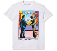 PINK FLOYD Unisex's Wywh Pop Art Burning Man T-Shirt, White, Large