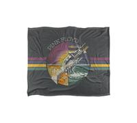Pink Floyd Welcome To The Machine Silky Touch Super Soft Throw Blanket 152 X 127 cm in White Pink Floyd White 152 X 127 cm