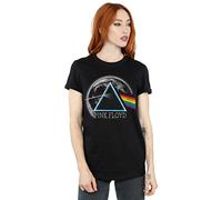 Pink Floyd Women's Dark Side of The Moon Distressed Boyfriend Fit T-Shirt Black XX-Large