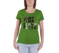 Pink Floyd Women's Echoes Album Montage Skinny Fit T-Shirt in Green | Size: Medium Pink Floyd Green M