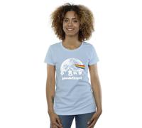 Pink Floyd Women's Moon Prism Blue Cotton T-Shirt in Baby Blue | Size: Large Pink Floyd Baby Blue L