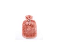 (Pink) Fluffy Cosy Faux Fur Hot Water Bottle with Cover Comfort Gift Luxury Present