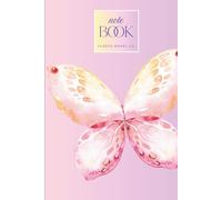 Pink Flutter & Flow - Hardcover 6X9 inch Notebook - 150 Pages